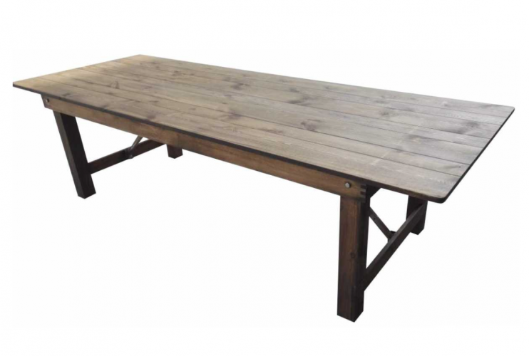 Table rectangulaire rustique - bois vieilli